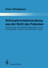 Buchcover Schizophreniebehandlung aus der Sicht des Patienten