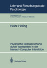 Buchcover Psychische Beanspruchung durch Wartezeiten in der Mensch-Computer Interaktion