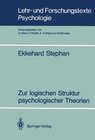 Buchcover Zur logischen Struktur psychologischer Theorien