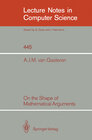 Buchcover On the Shape of Mathematical Arguments