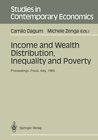 Buchcover Income and Wealth Distribution, Inequality and Poverty