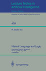 Buchcover Natural Language and Logic