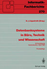 Buchcover Datenbanksysteme in Büro, Technik und Wissenschaft