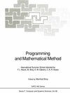 Buchcover Programming and Mathematical Method