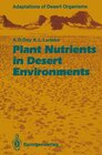 Buchcover Plant Nutrients in Desert Environments