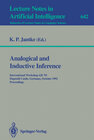 Buchcover Analogical and Inductive Inference