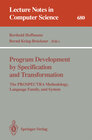 Buchcover Program Development by Specification and Transformation