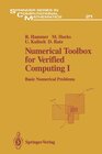 Buchcover Numerical Toolbox for Verified Computing I