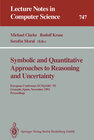 Buchcover Symbolic and Quantitative Approaches to Reasoning and Uncertainty