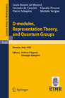 Buchcover D-modules, Representation Theory, and Quantum Groups