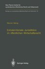 Buchcover Extraterritoriale Jurisdiktion im öffentlichen Wirtschaftsrecht / Extraterritorial Jurisdiction in Public Economic Law