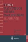 Buchcover DUBBEL - Taschenbuch für den Maschinenbau