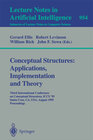 Buchcover Conceptual Structures: Applications, Implementation and Theory