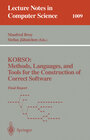 Buchcover KORSO: Methods, Languages, and Tools for the Construction of Correct Software