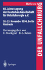 Buchcover 60. Jahrestagung der Deutschen Gesellschaft für Unfallchirurgie e.V.