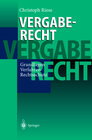 Buchcover Vergaberecht