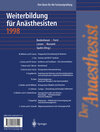 Buchcover Der Anaesthesist Weiterbildung für Anästhesisten 1998