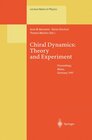 Buchcover Chiral Dynamics: Theory and Experiment