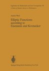 Buchcover Elliptic Functions according to Eisenstein and Kronecker