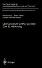 Buchcover Liber amicorum Günther Jaenicke - Zum 85. Geburtstag