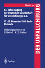 Buchcover 63. Jahrestagung der Deutschen Gesellschaft für Unfallchirurgie