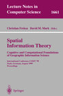 Buchcover Spatial Information Theory. Cognitive and Computational Foundations of Geographic Information Science