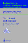 Buchcover Text, Speech and Dialogue