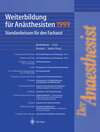Buchcover Weiterbildung für Anästhesisten 1999