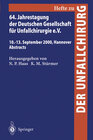 Buchcover 64. Jahrestagung der Deutschen Gesellschaft für Unfallchirurgie e.V.
