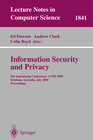 Buchcover Information Security and Privacy