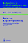 Buchcover Inductive Logic Programming