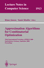 Buchcover Approximation Algorithms for Combinatorial Optimization