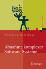 Buchcover Abnahme komplexer Software-Systeme