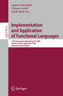 Buchcover Implementation and Application of Functional Languages