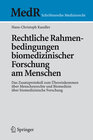 Buchcover Rechtliche Rahmenbedingungen biomedizinischer Forschung am Menschen