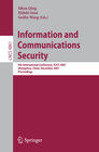 Buchcover Information and Communications Security