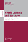 Buchcover Hybrid Learning and Education