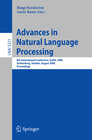 Buchcover Advances in Natural Language Processing