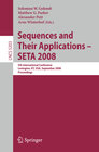 Buchcover Sequences and Their Applications - SETA 2008