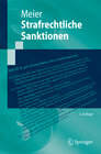Buchcover Strafrechtliche Sanktionen