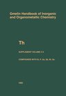 Buchcover Th Thorium Supplement Volume C 8