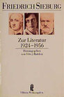 Buchcover Zur Literatur 1924-1956