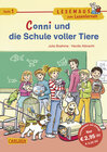 Buchcover LESEMAUS zum Lesenlernen Stufe 1: Conni und die Schule voller Tiere