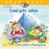 Buchcover LESEMAUS 205: "Conni geht zelten" + "Conni schläft im Kindergarten" Conni Doppelband