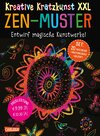 Buchcover Kreative Kratzkunst XXL: ZEN-Muster: Set mit 20 Kratztafeln, Mappe, Anleitungsbuch und Holzstift