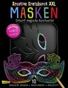 Buchcover Kreative Kratzkunst XXL: Masken: Set mit 10 Kratz-Masken, Anleitungsbuch und Holzstift