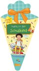 Buchcover Schlau für die Schule: Hurra, ich bin Schulkind (Schultüte mint/gelb)