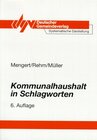 Buchcover Kommunalhaushalt in Schlagworten