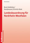 Buchcover Landesbauordnung für Nordrhein-Westfalen