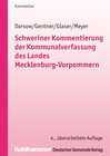 Buchcover Schweriner Kommentierung der Kommunalverfassung des Landes Mecklenburg-Vorpommern